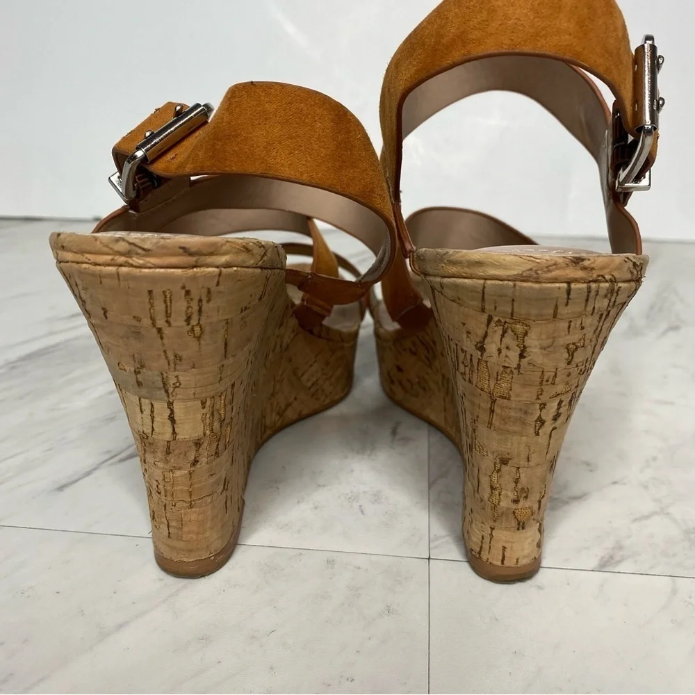Charles David Cork Wedge Heel Sandal 6M
